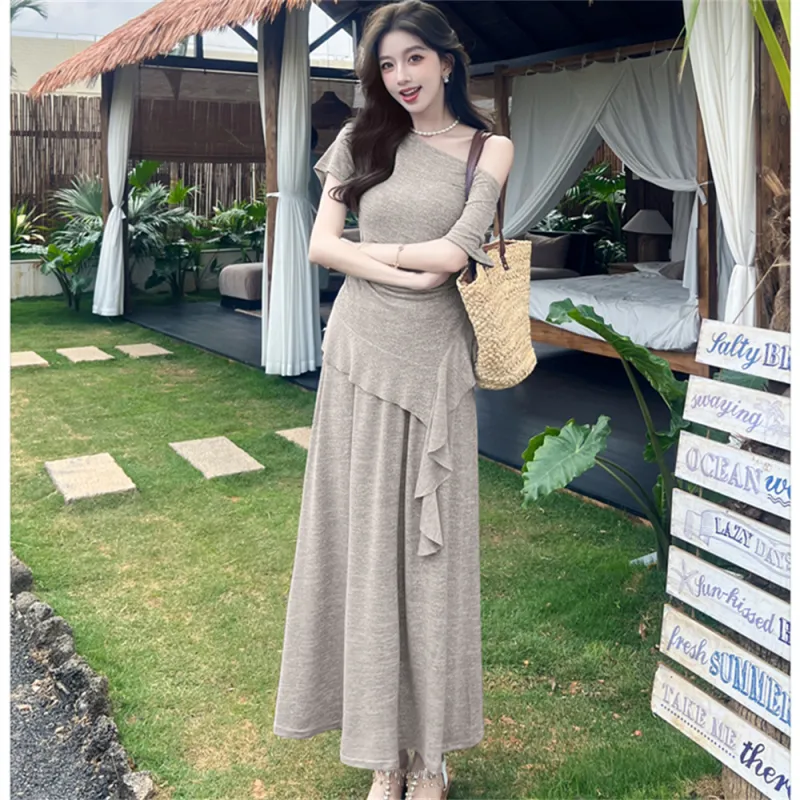 Si Bei'er Two Piece Skirt Sets Women's-2