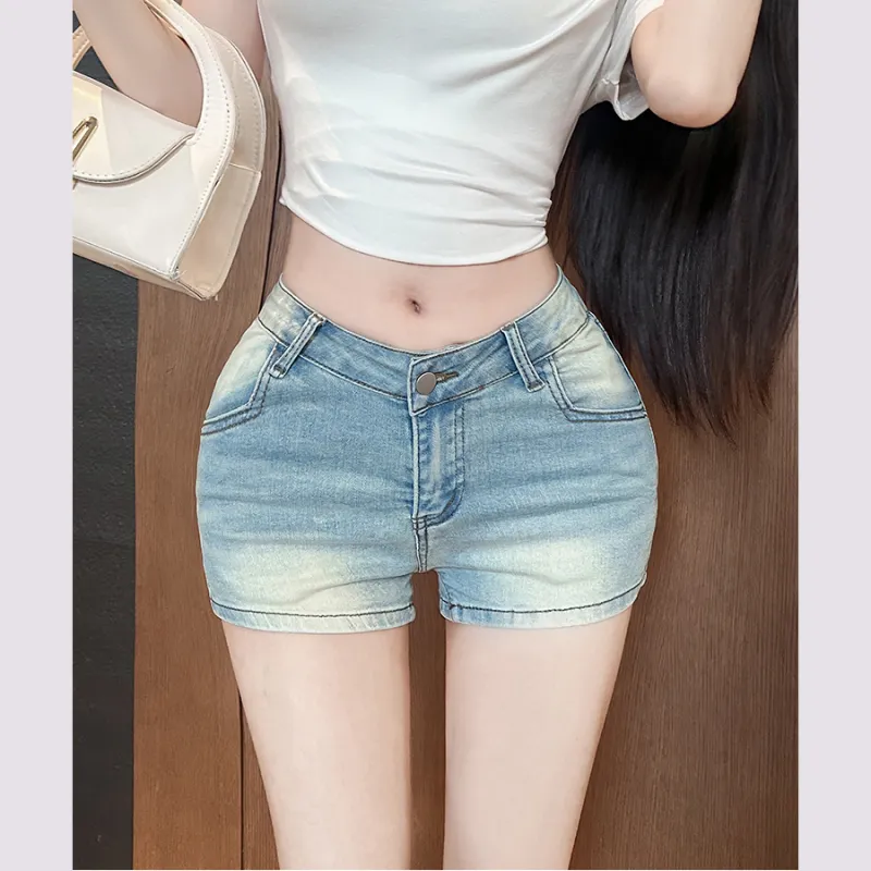 Si Bei'er Denim Shorts Women's-4