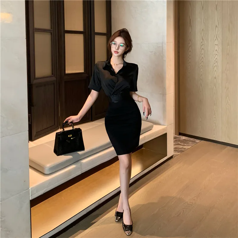 Si Bei'er Two Piece Skirt Sets Women's-2