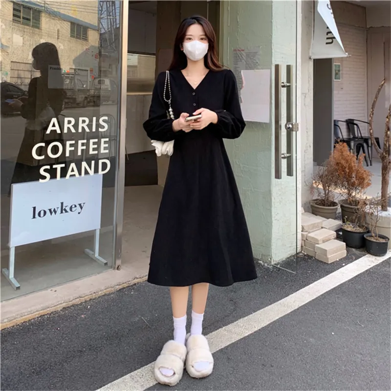Si Bei'er Long Sleeved Dress Women's-7