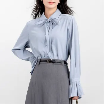 Si Bei'er Shirt Women's Light Blue