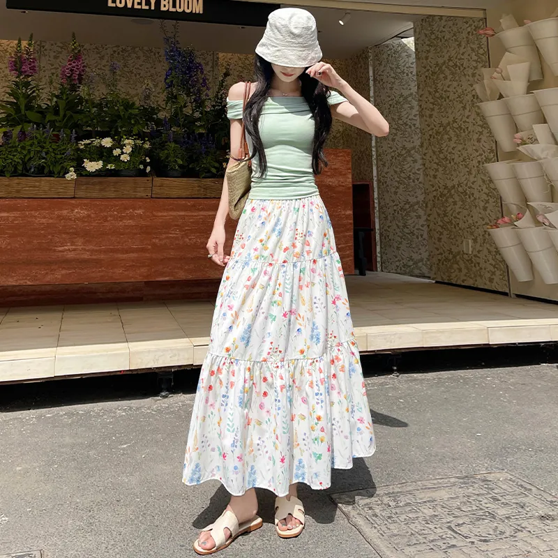 Si Bei'er Casual Long Skirt Women's-5