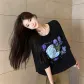 Black Batwing Sleeve Top