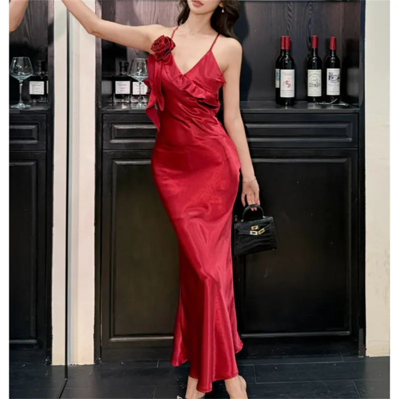 Si Bei'er Slip Dresses Women's-10