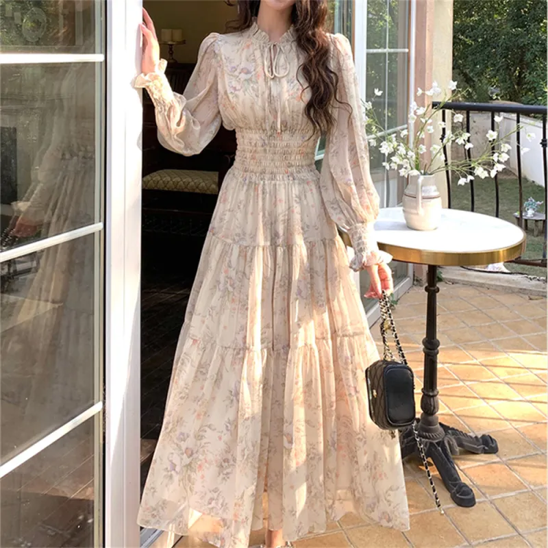 Si Bei'er Long Sleeved Dress Women's-1