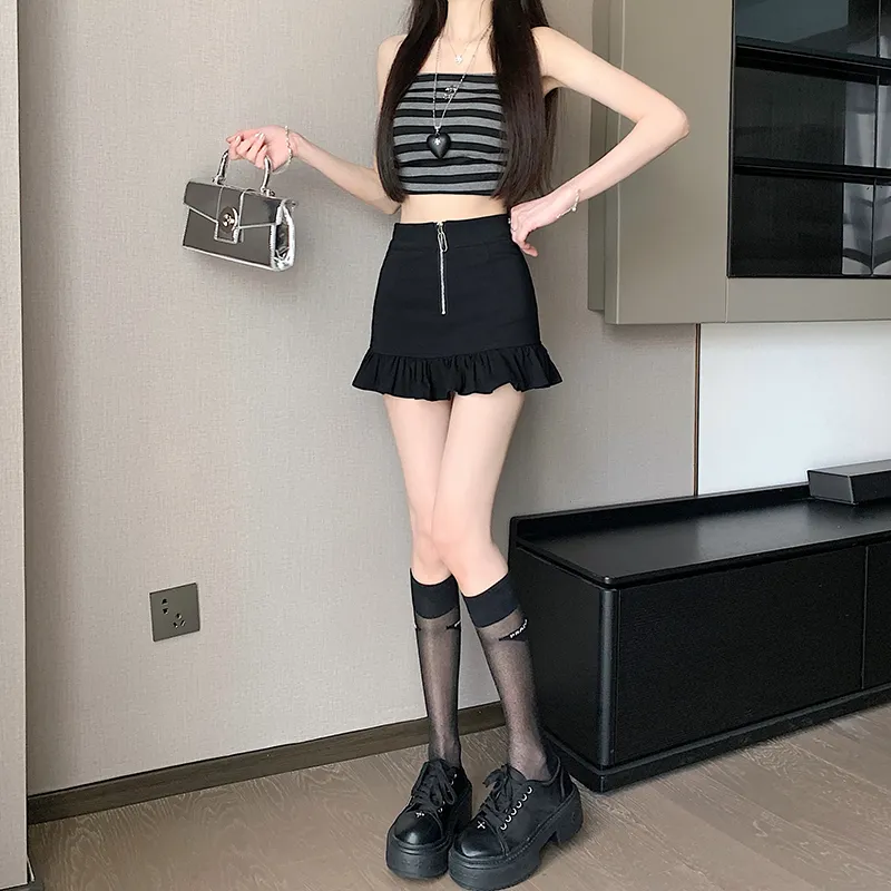 Si Bei'er Casual Short Skirts Women's-5