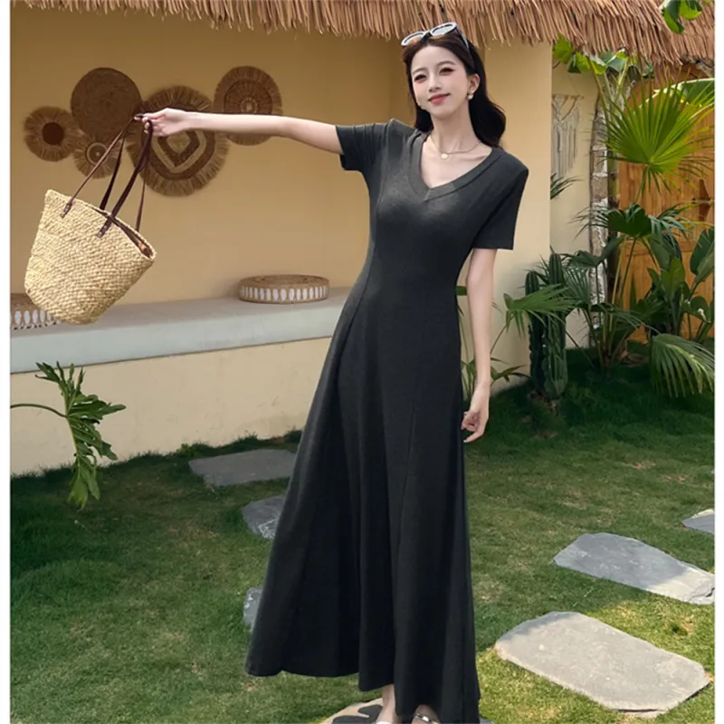 Si Bei'er Short Sleeved Dress Women's-3