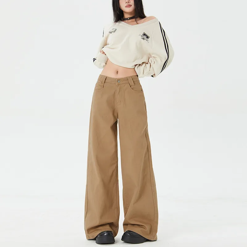 Si Bei'er Jeans Women's Latte Brown-8