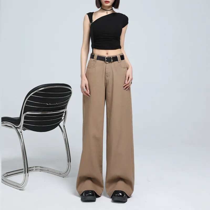 Si Bei'er Jeans Women's Latte Brown-1