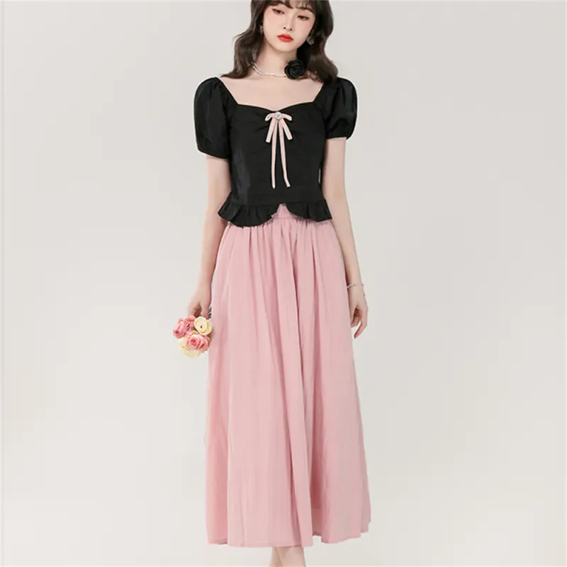 Si Bei'er Two Piece Skirt Sets Women's-4