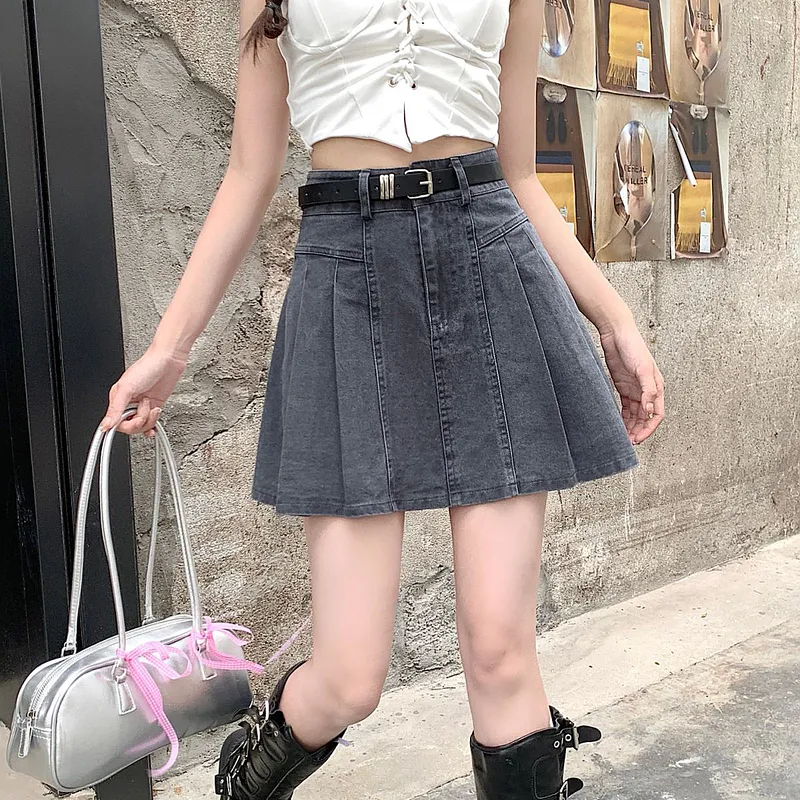 Si Bei'er Denim Short Skirts Women's-10