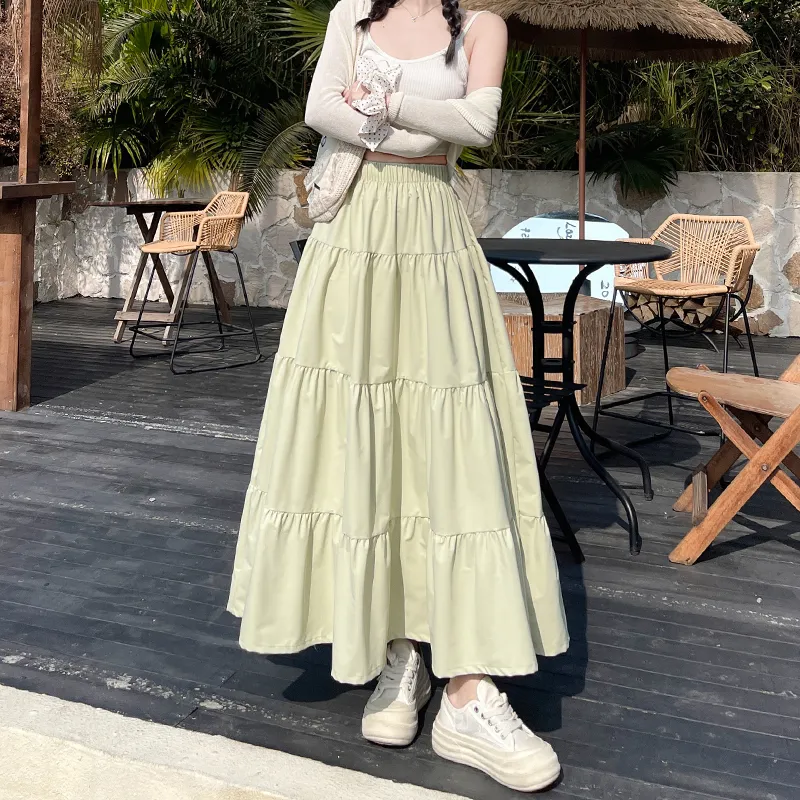 Si Bei'er Casual Long Skirts Women's-14