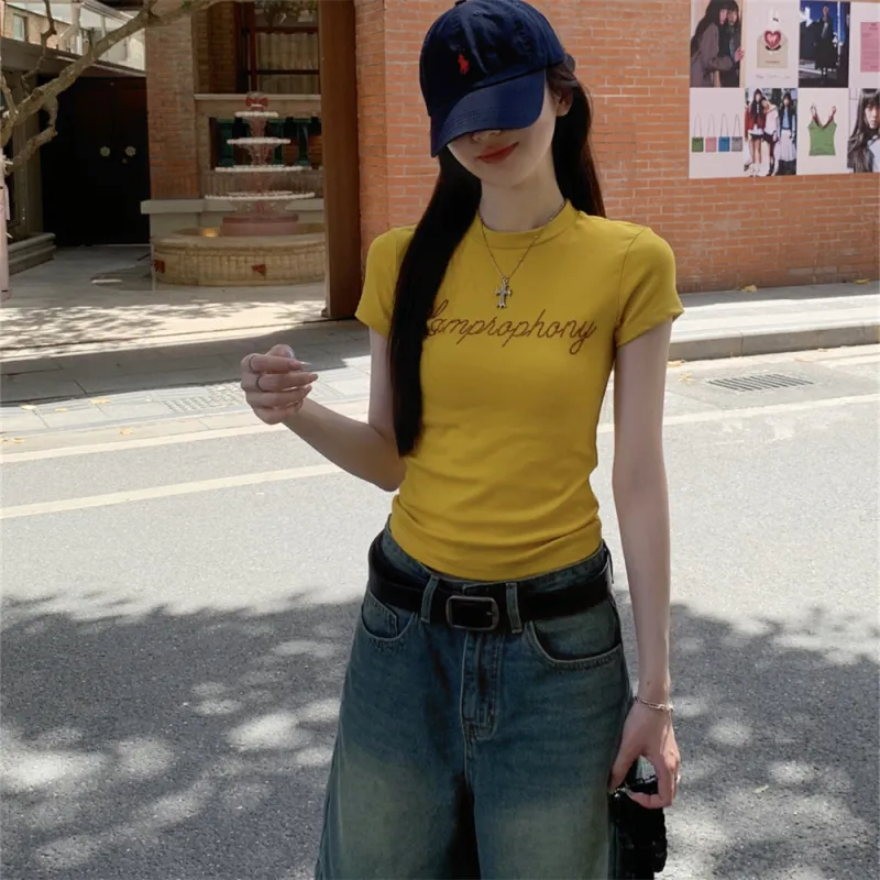 Si Bei'er Set in Sleeve T Shirt Women's-5