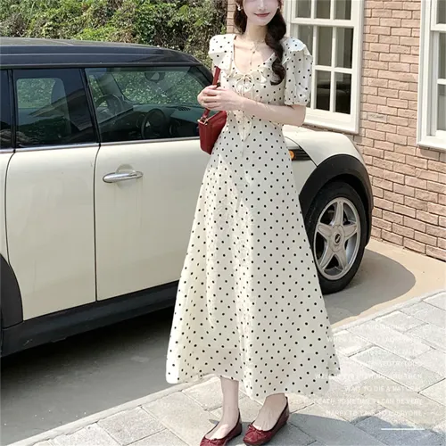Si Bei'er Short Sleeved Dress Women's White