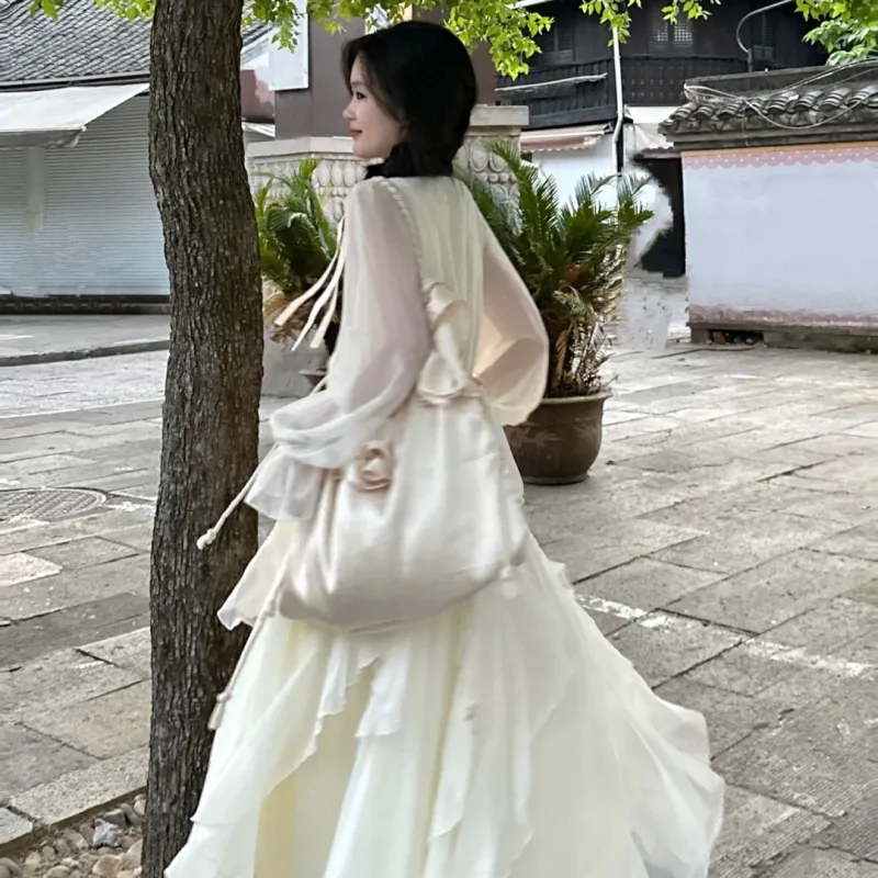 Si Bei'er Long Sleeved Dress Women's-5