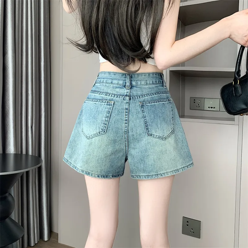 Si Bei'er Denim Shorts Women's Vintage-1