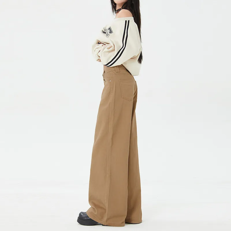 Si Bei'er Jeans Women's Latte Brown-5