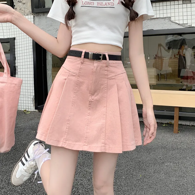 Si Bei'er Denim Short Skirts Women's-1