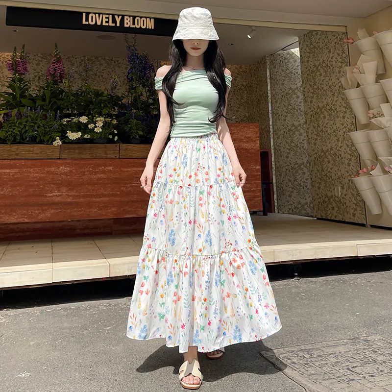 Si Bei'er Casual Long Skirt Women's-4