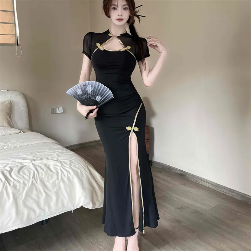 Si Bei'er Short Sleeved Dress Women's-1