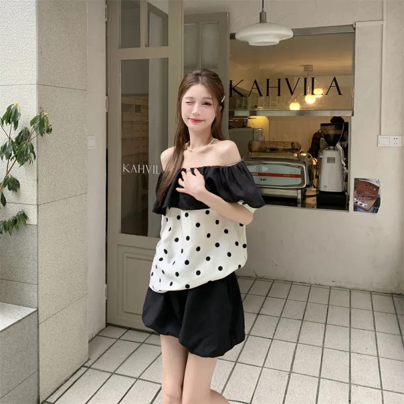Si Bei'er Shirts Women's Polka Dot-4