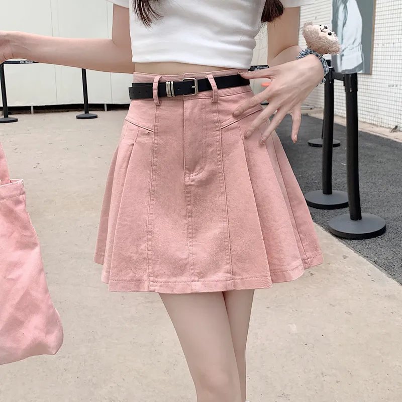 Si Bei'er Denim Short Skirts Women's-2