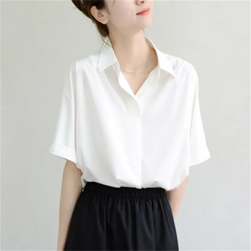 Si Bei'er Shirts Women's White-2