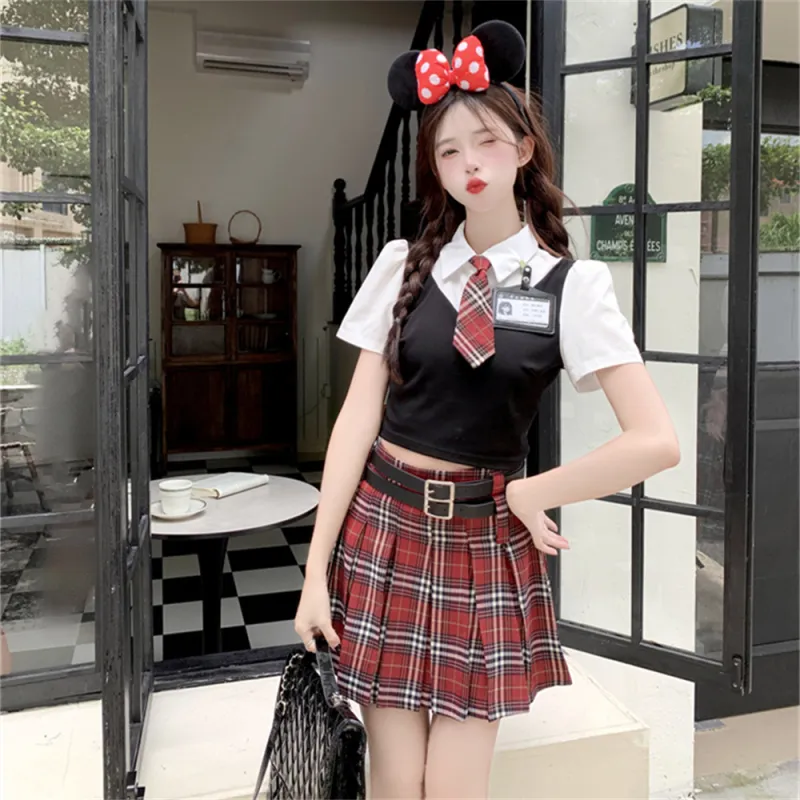Si Bei'er Two Piece Skirt Sets Women's-3
