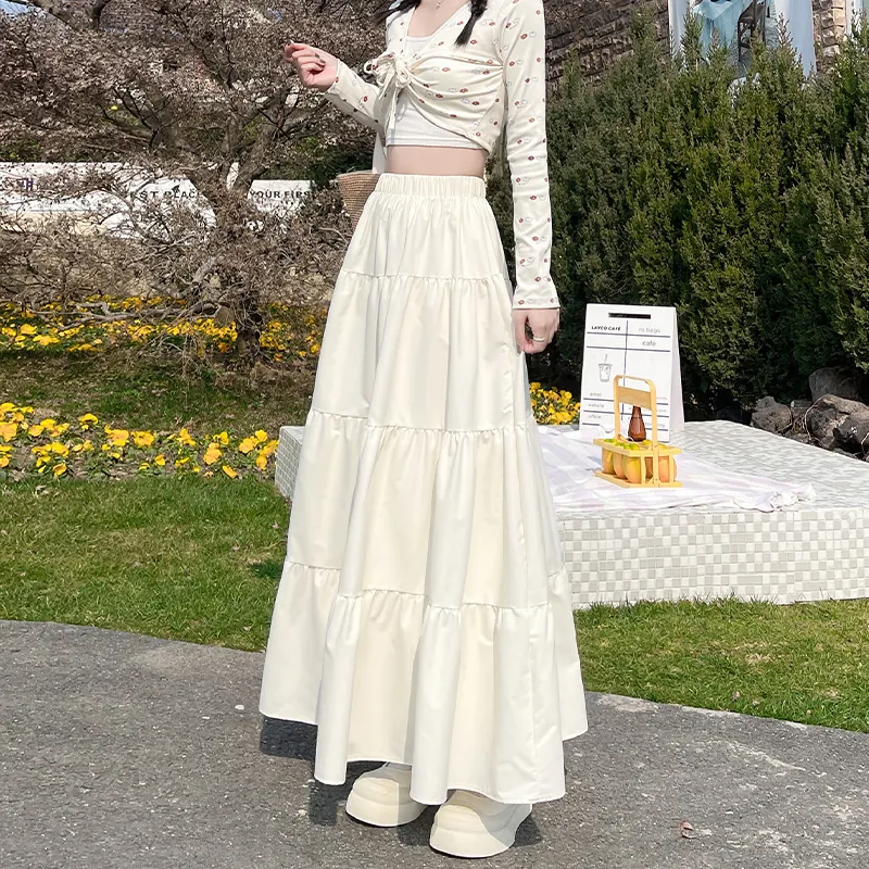 Si Bei'er Casual Long Skirts Women's-10