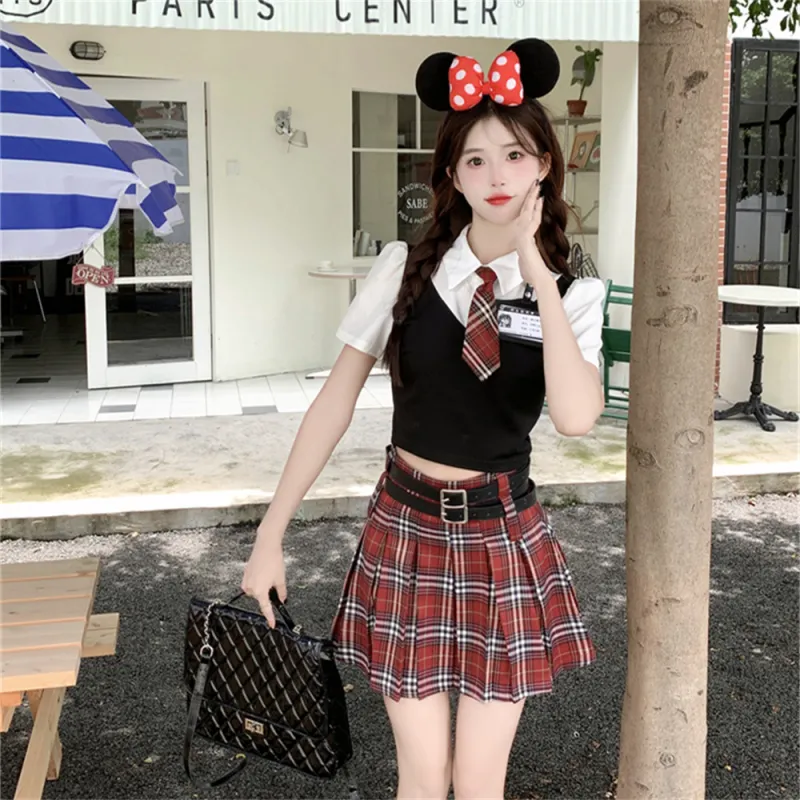 Si Bei'er Two Piece Skirt Sets Women's-2