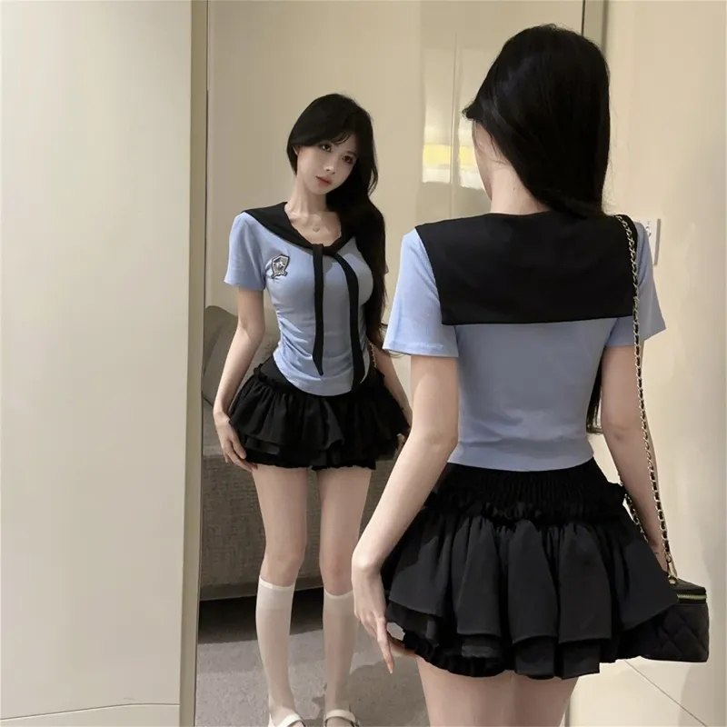 Si Bei'er Two Piece Skirt Sets Women's-5