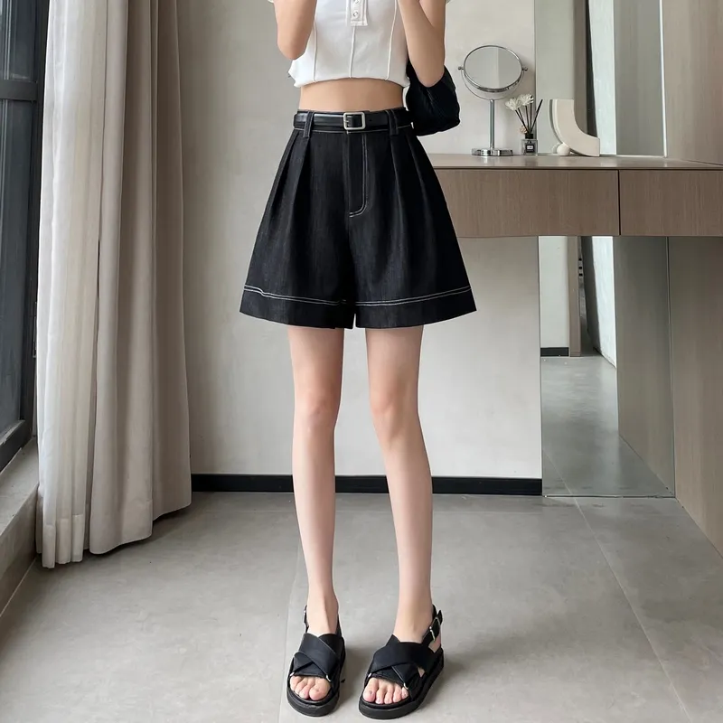 Si Bei'er Denim Shorts Women's-2