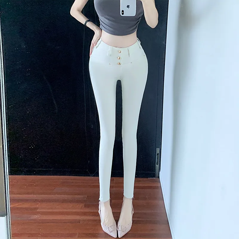Si Bei'er Jeans Women's Ecru-5