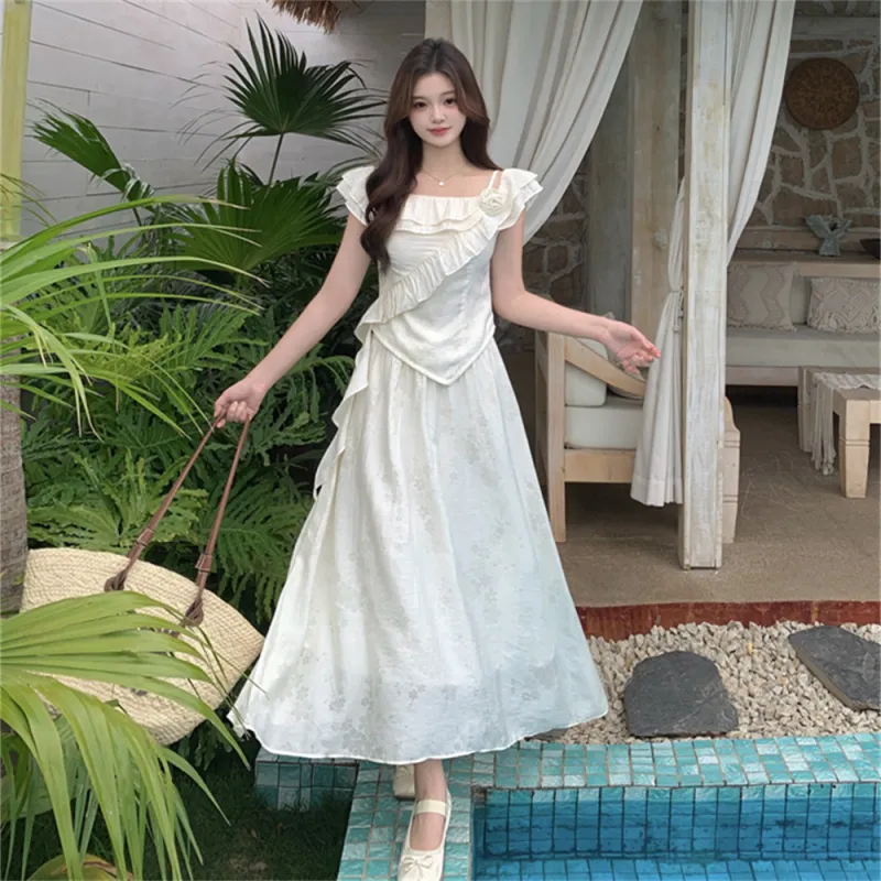 Si Bei'er Two Piece Skirt Sets Women's-2