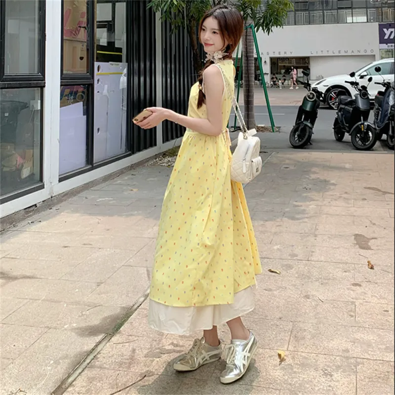Si Bei'er Sleeveless Dress Women's-5