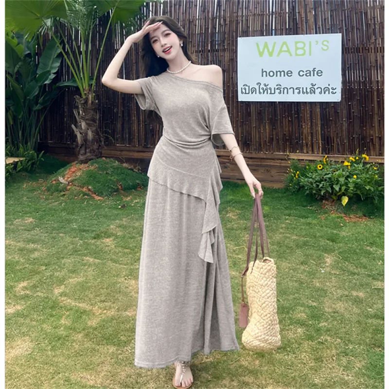 Si Bei'er Two Piece Skirt Sets Women's-3