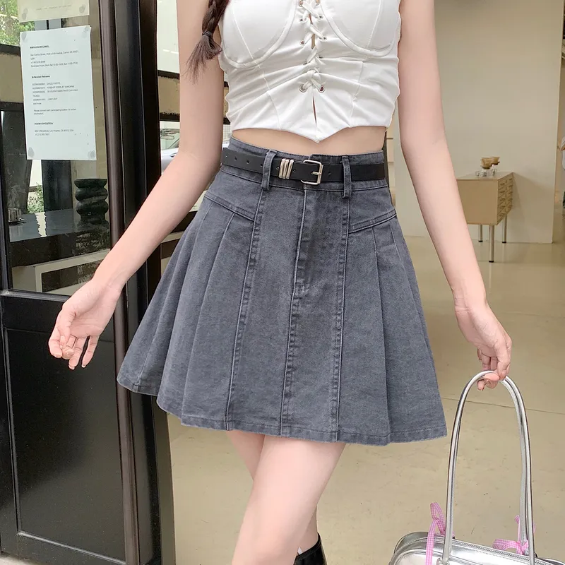 Si Bei'er Denim Short Skirts Women's-9