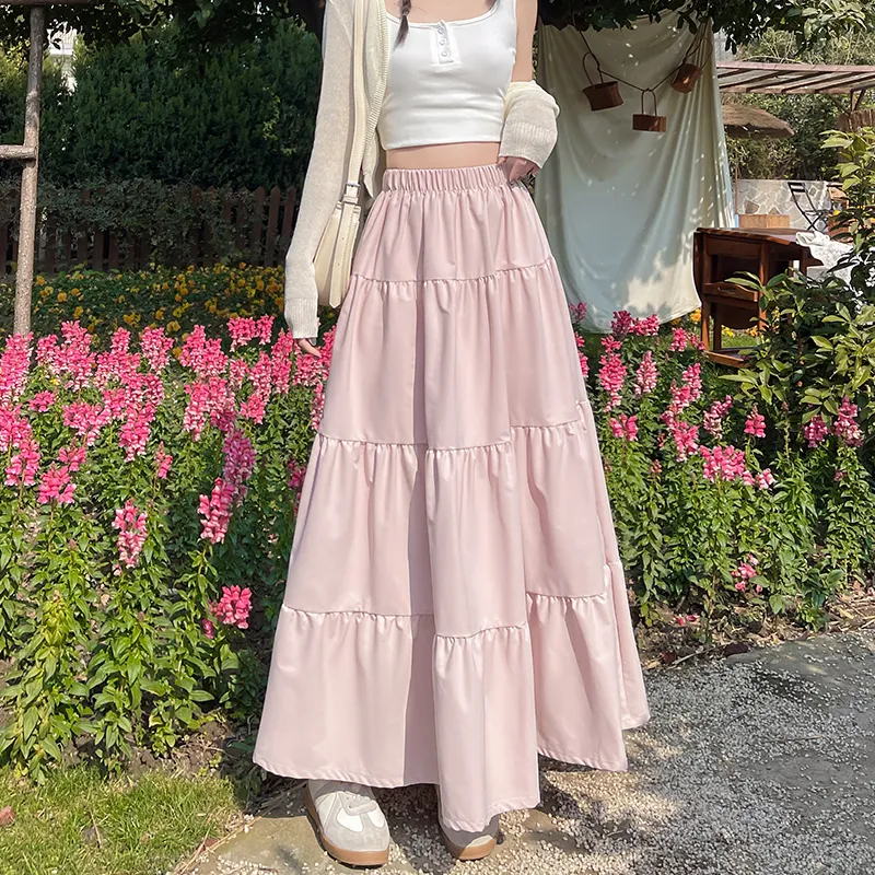 Si Bei'er Casual Long Skirts Women's-2