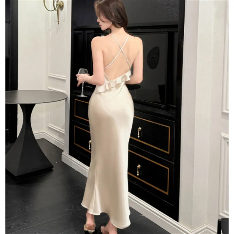 Si Bei'er Slip Dresses Women's-5