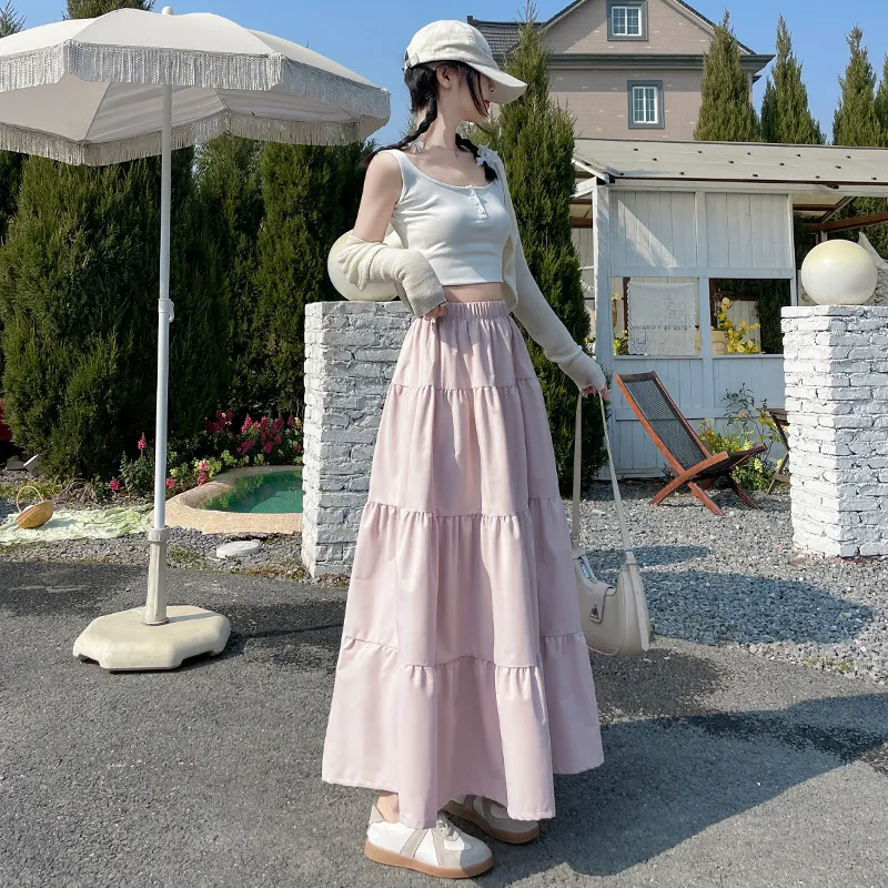 Si Bei'er Casual Long Skirts Women's-6