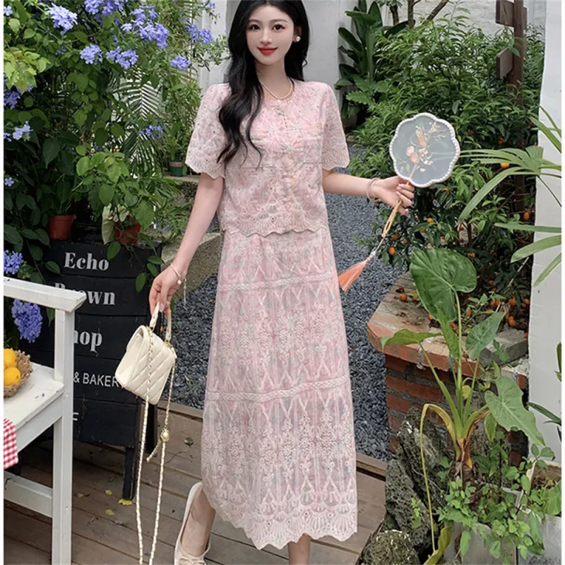 Si Bei'er Two Piece Skirt Sets Women's-6