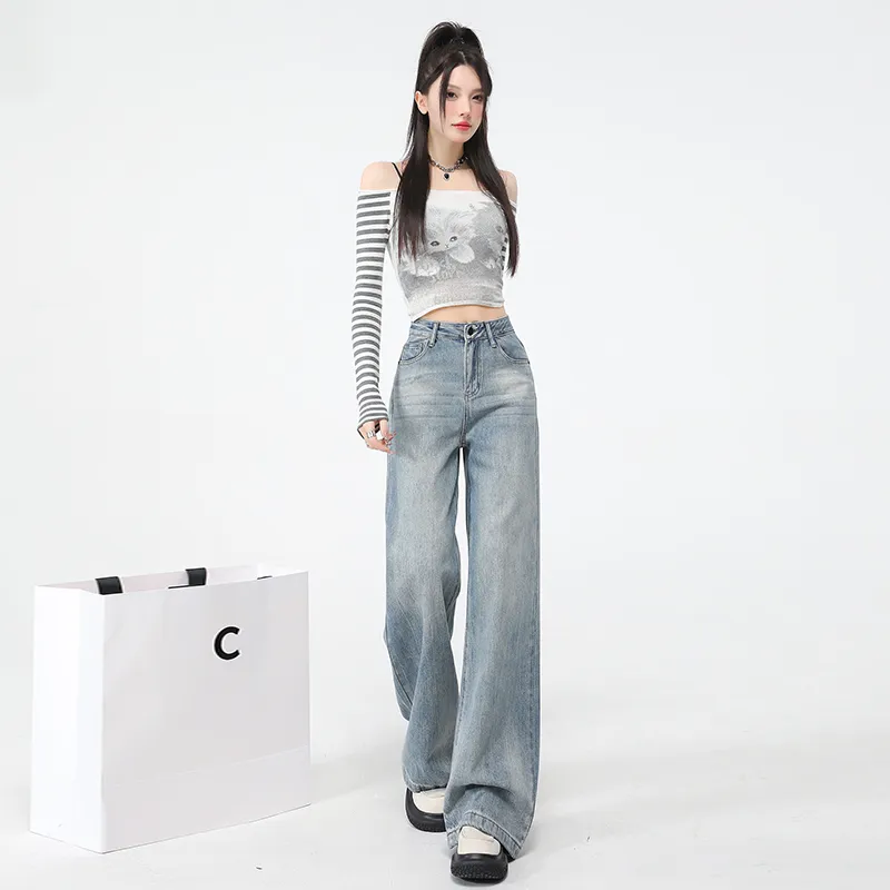 Si Bei'er Jeans Women's Nostalgic Blue-5