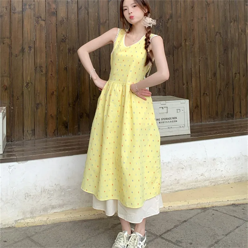 Si Bei'er Sleeveless Dress Women's-4