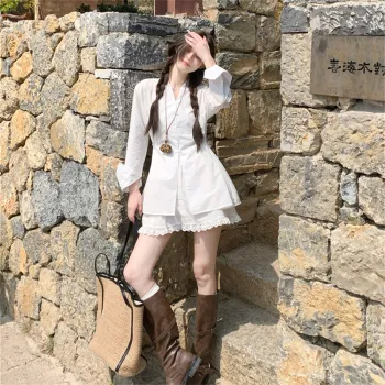 Si Bei'er Casual Suit Women's White