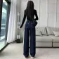 Nano Blue Ankle-Length Pants