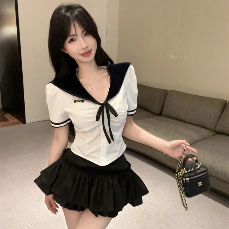 Si Bei'er Two Piece Skirt Sets Women's-2