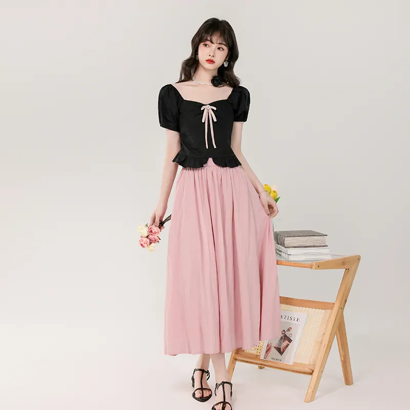 Si Bei'er Two Piece Skirt Sets Women's-3