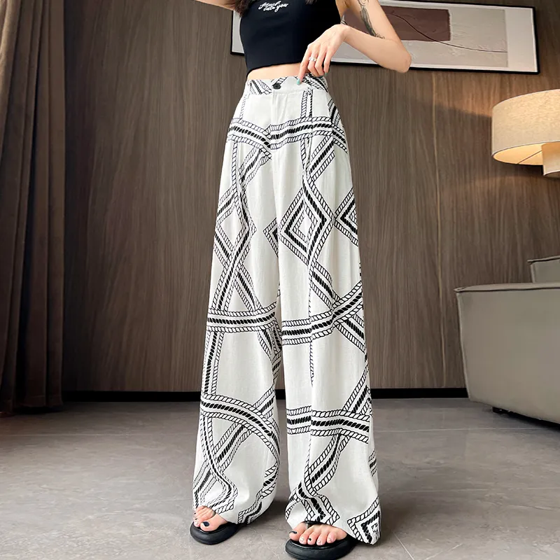 Si Bei'er Casual Pants Women's White-4