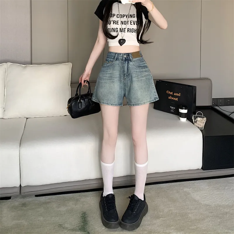 Si Bei'er Denim Shorts Women's Vintage-2