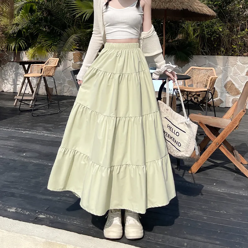Si Bei'er Casual Long Skirts Women's-15